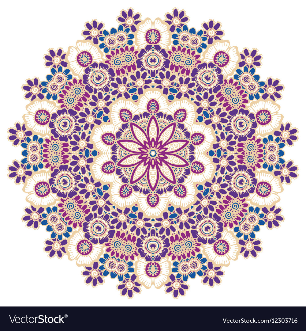 Round colorful mandala