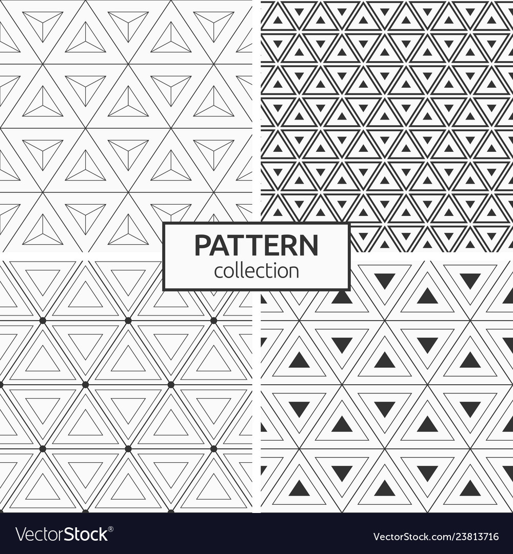 Set of four seamless patterns