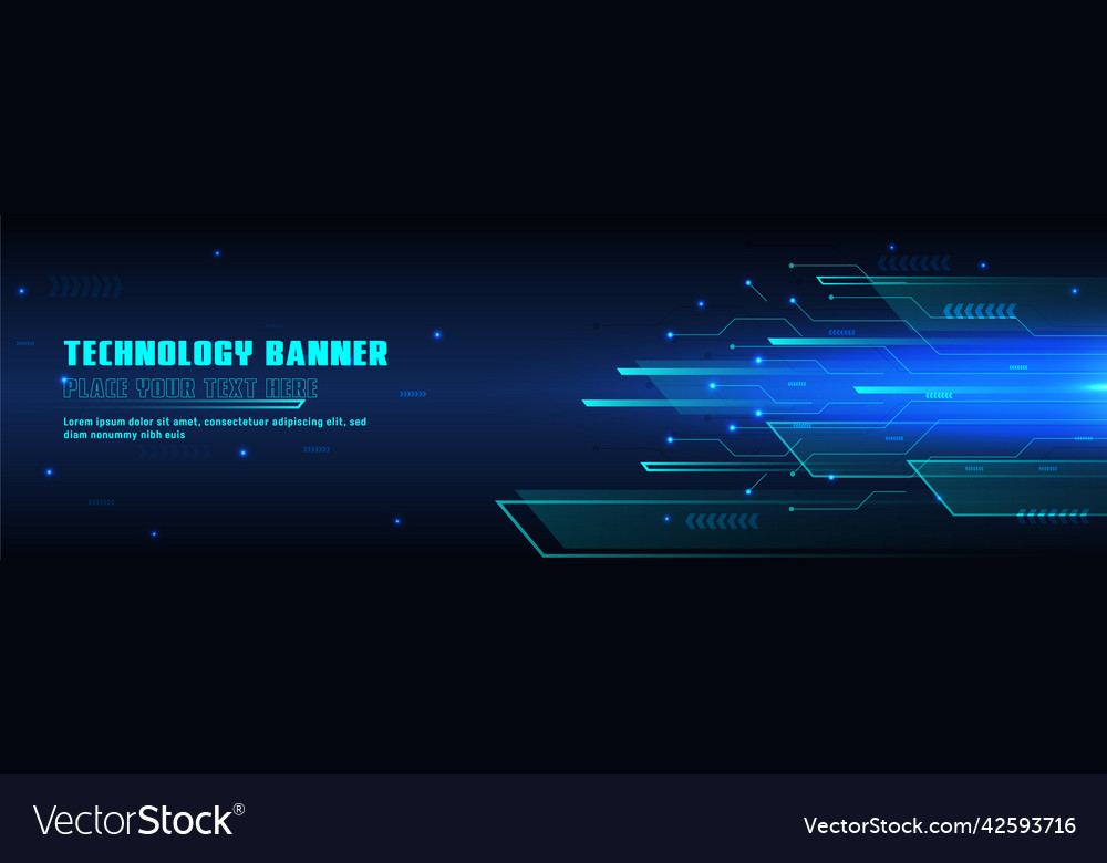 Technology concept for web banner template