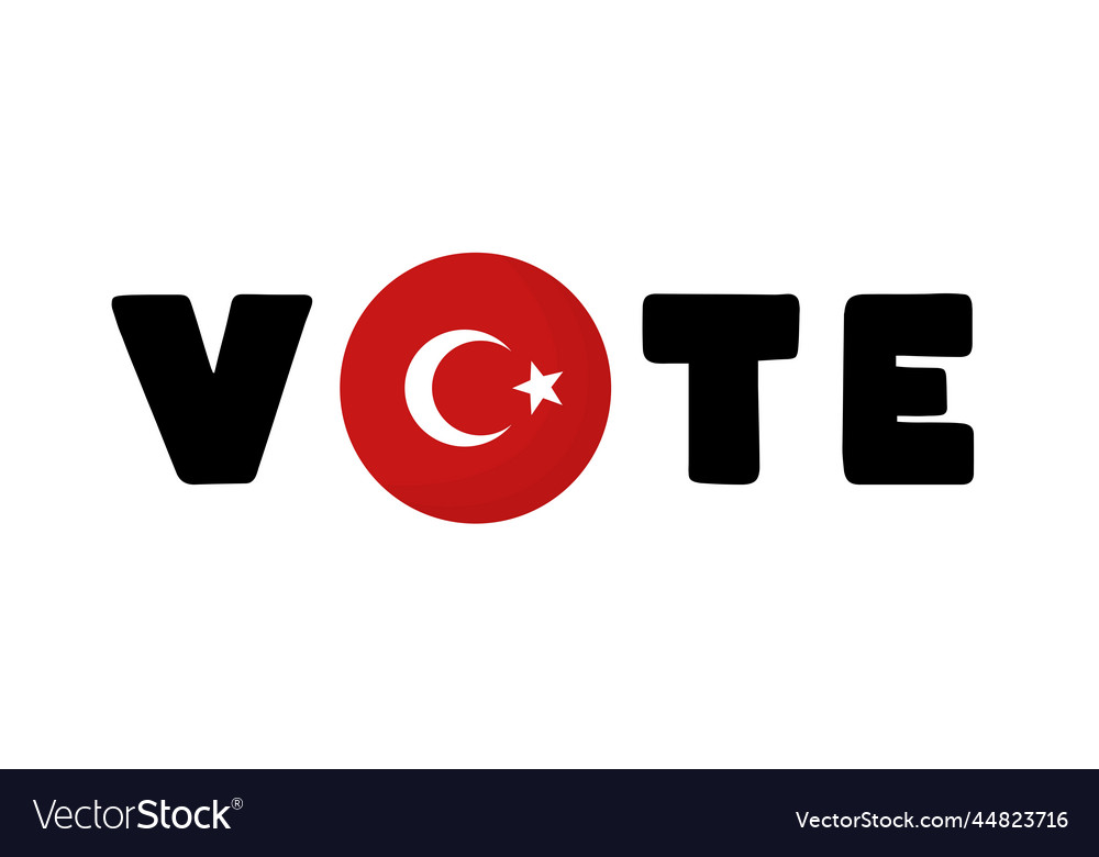 Turkey 2023 president elections concept Royalty Free Vector