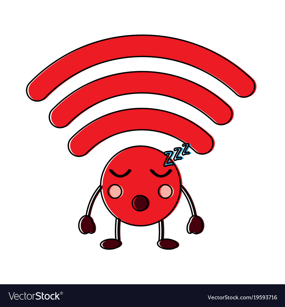 Wifi sleep kawaii icon image