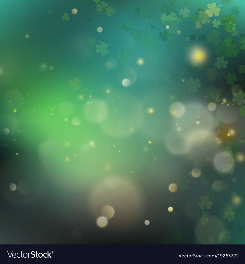 abstract bokeh blur template with trifolium vector image
