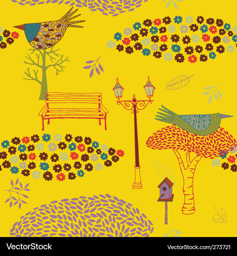 Autumn park background Royalty Free Vector Image