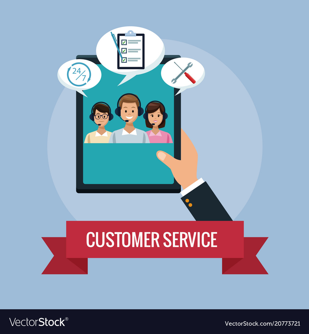 Call center customer service Royalty Free Vector Image