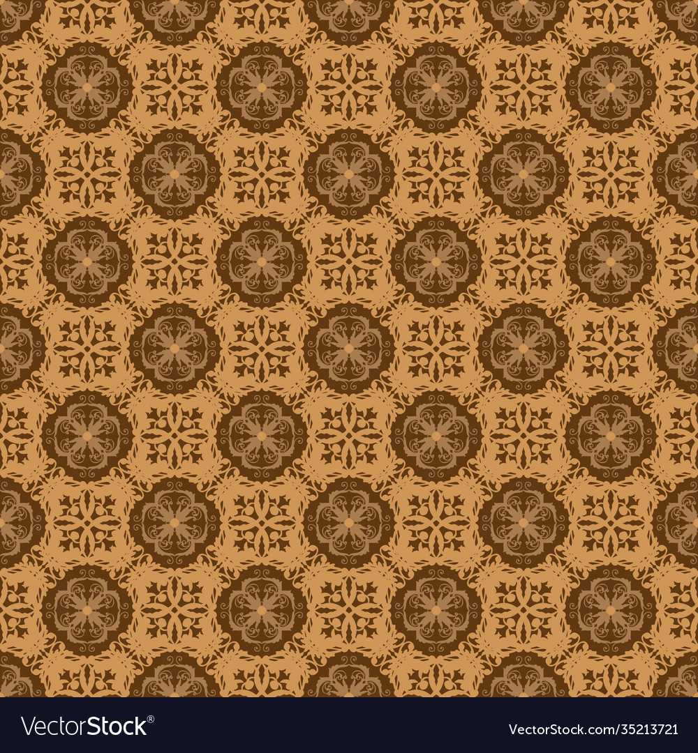 Modern circle patterns design on jember batik Vector Image