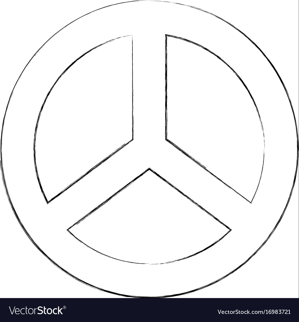 Peace symbol isolated icon Royalty Free Vector Image