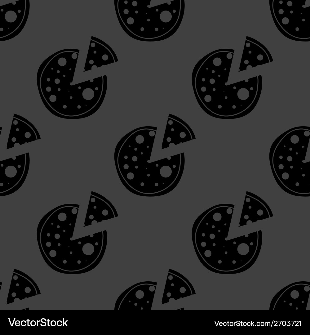 Pizza web icon flat design seamless gray pattern Vector Image