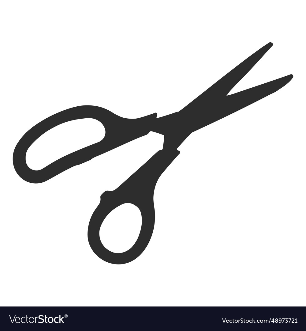 Scissors tool sharp silhouette Royalty Free Vector Image