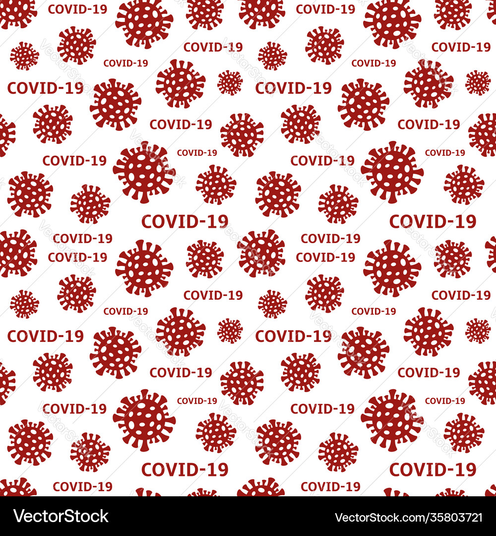 Seamless pattern coronavirus disease 2019 Vector Image