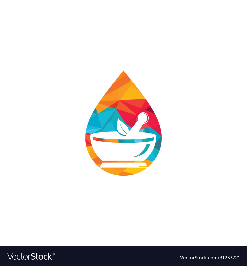 Water drop pharmacy logo design