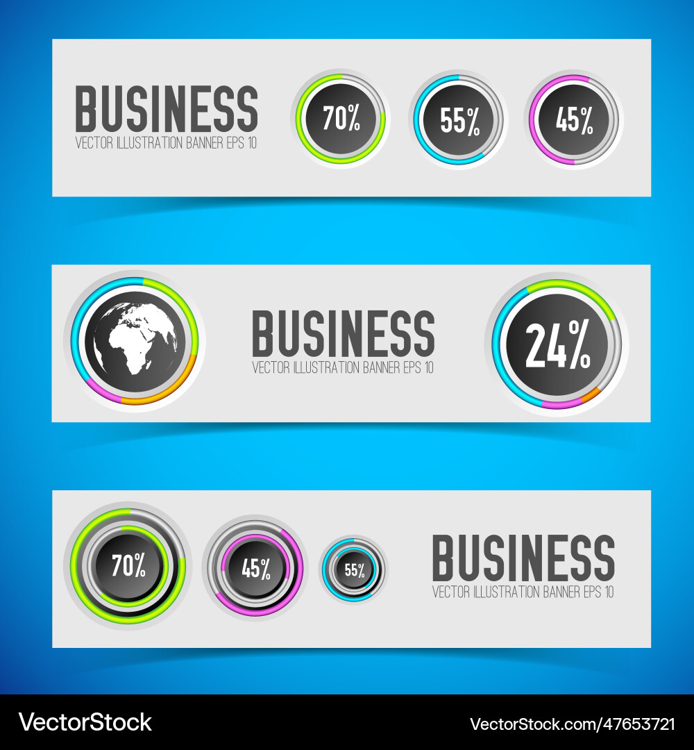Light Color Web Banner Web light horizontal banners light Royalty Free Vector Image