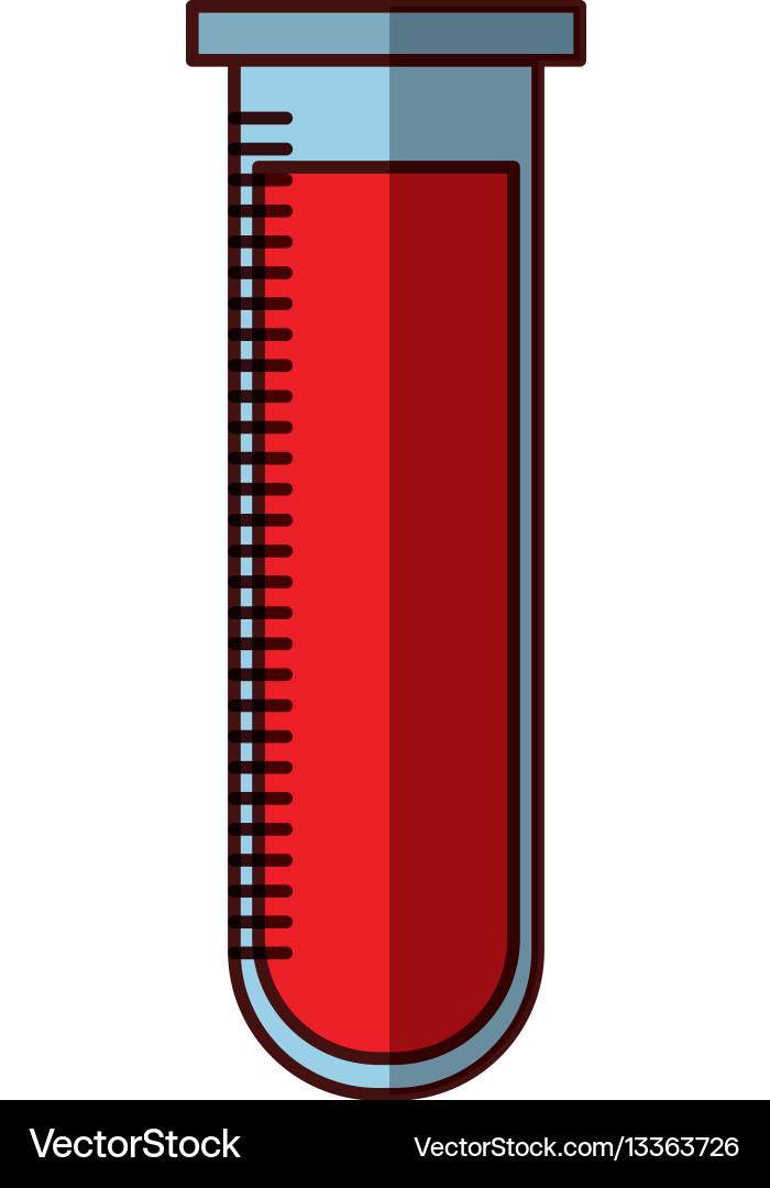 Blood tube test icon Royalty Free Vector Image