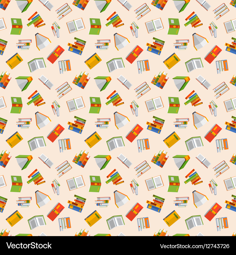 Book Pattern Rectangle Books seamless pattern Royalty Free Vector Image