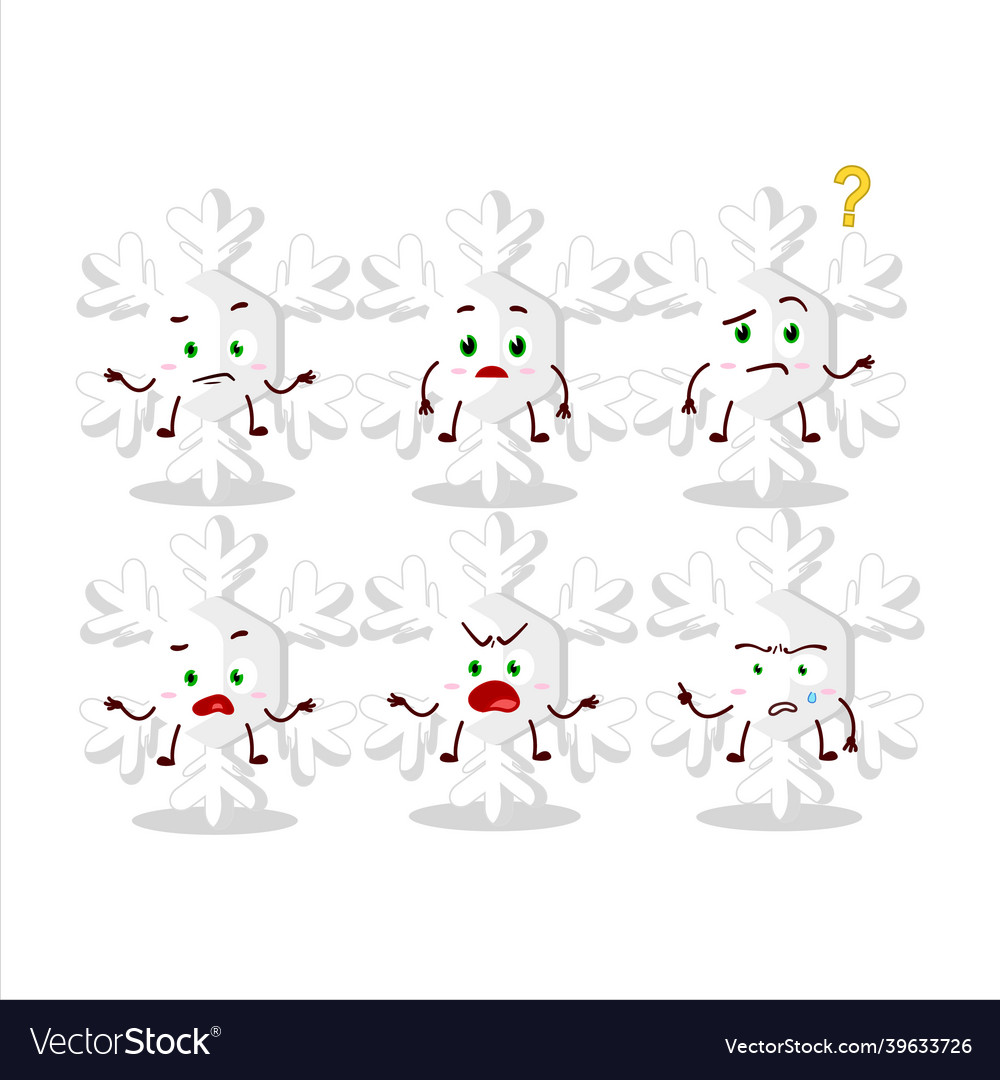 Cartoon character of snowflakes with what Vector Image
