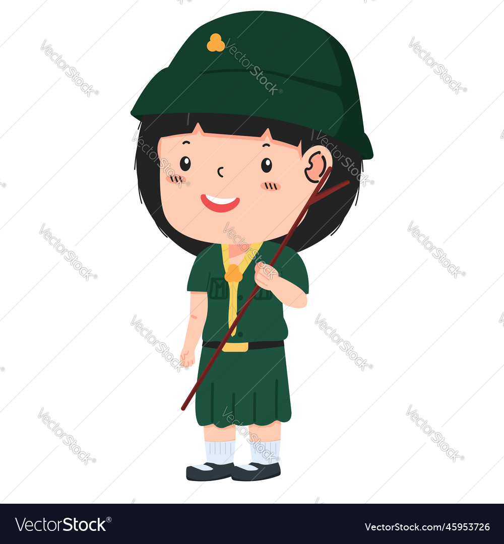 Girl scout thai Royalty Free Vector Image - VectorStock