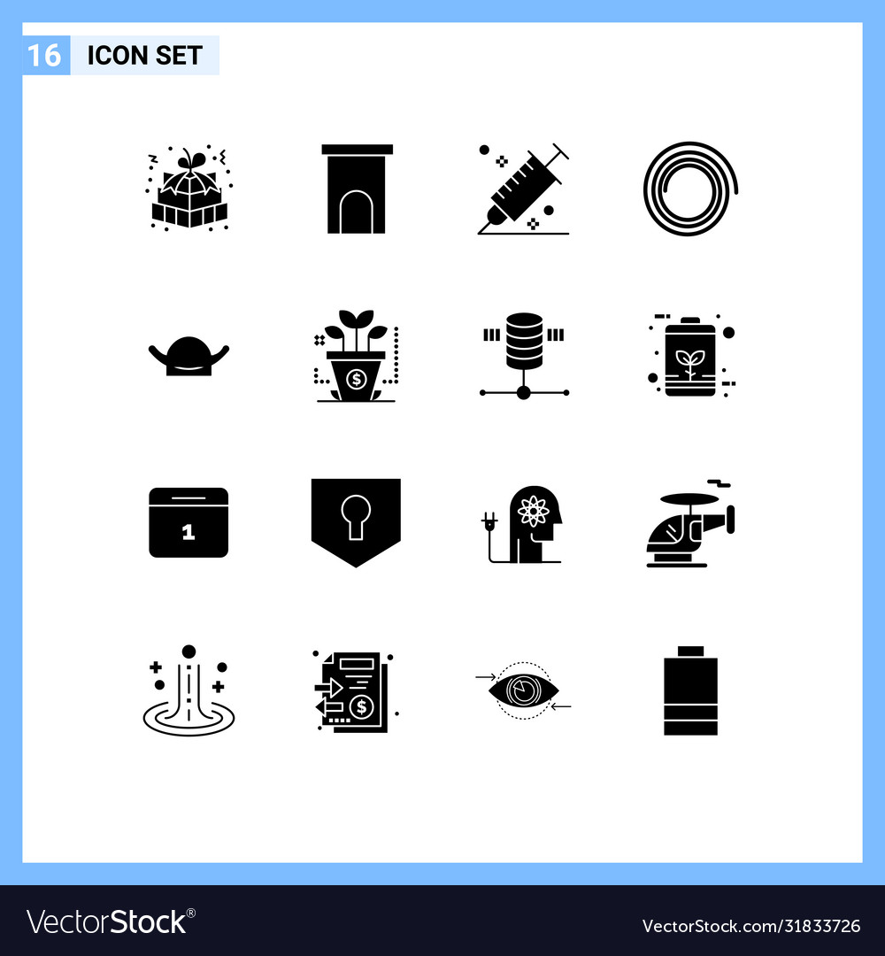 Group 16 modern solid glyphs set for avatar