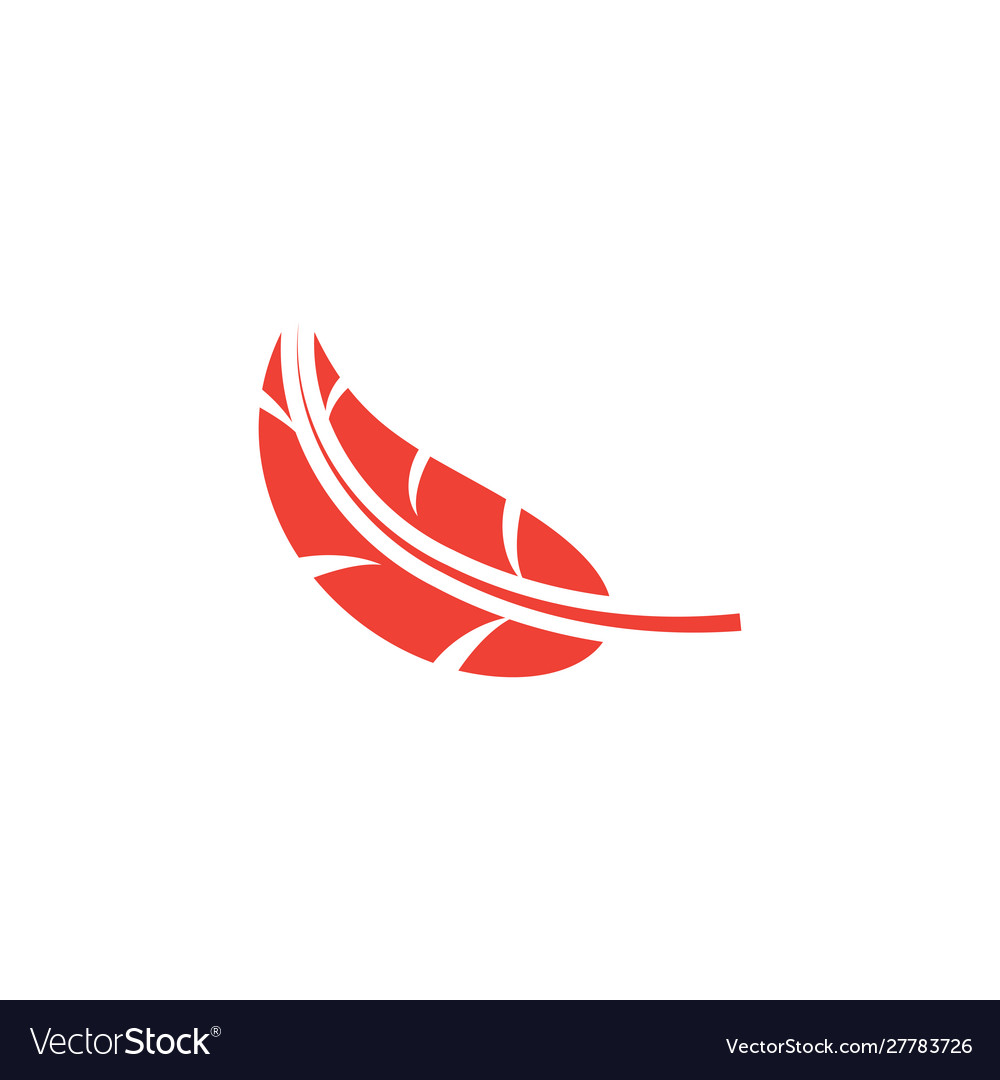 Leaf red icon on white background flat style