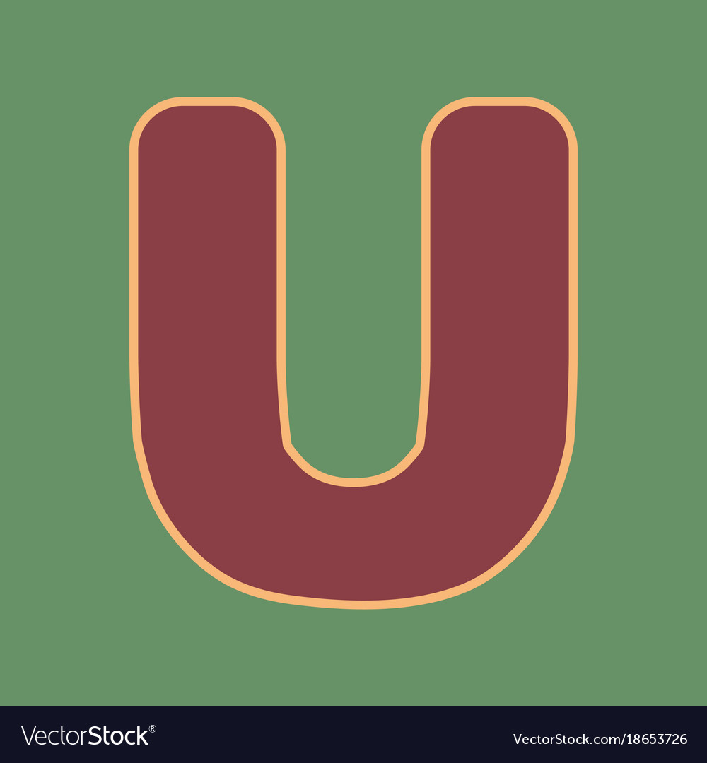 Letter u sign design template element