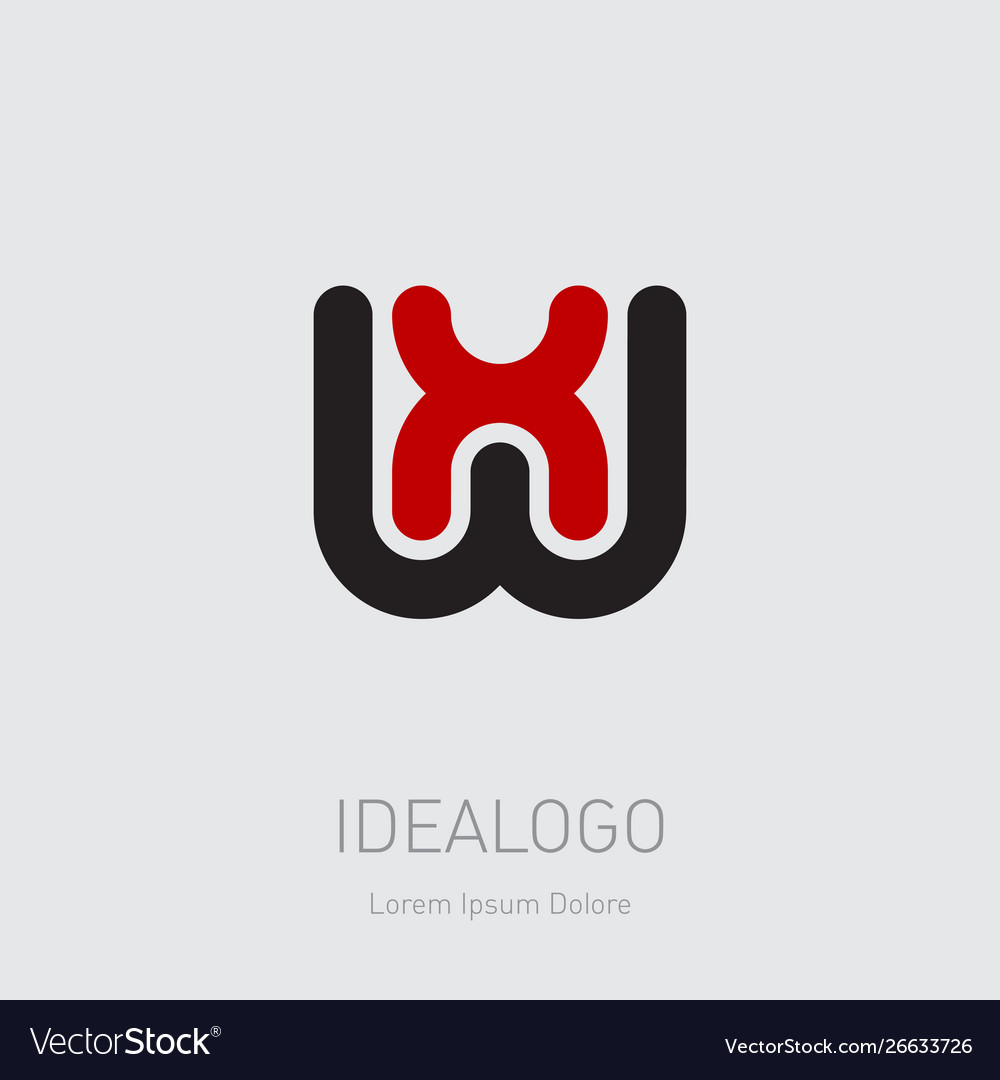 Wx or xw - design element icon initial