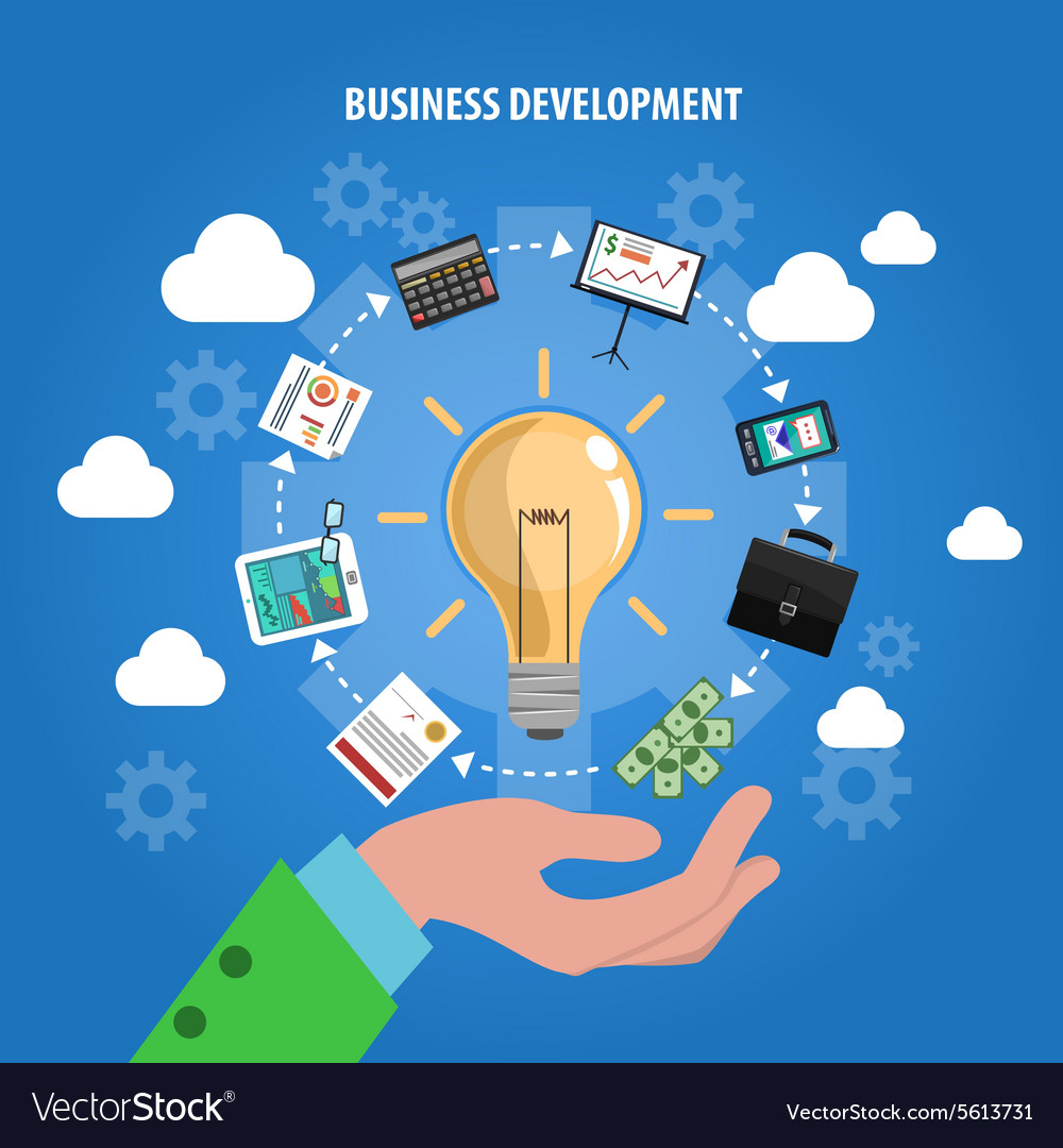 Business Development Concept Royalty Free Vector Image