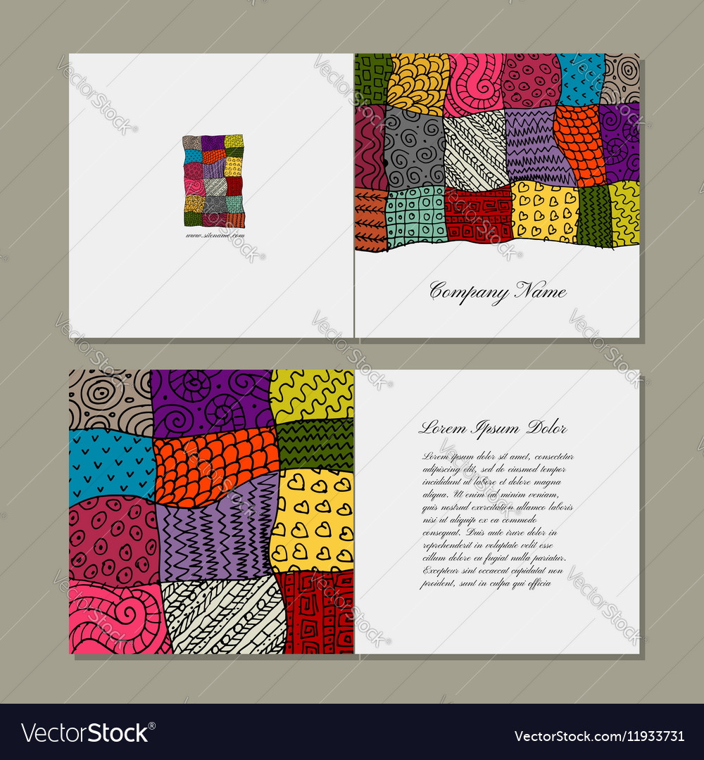 Greeting card patchwork carpet design