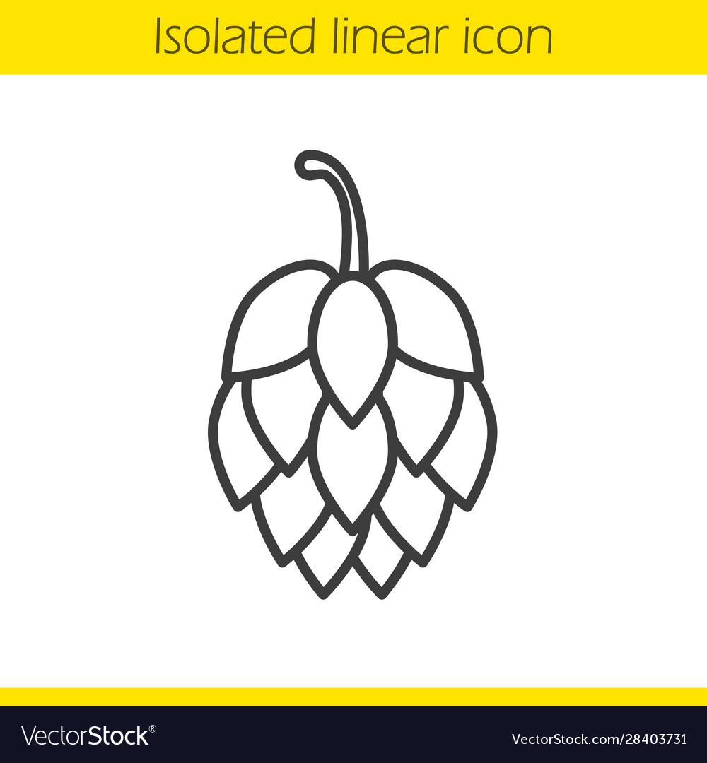 Hop cone linear icon