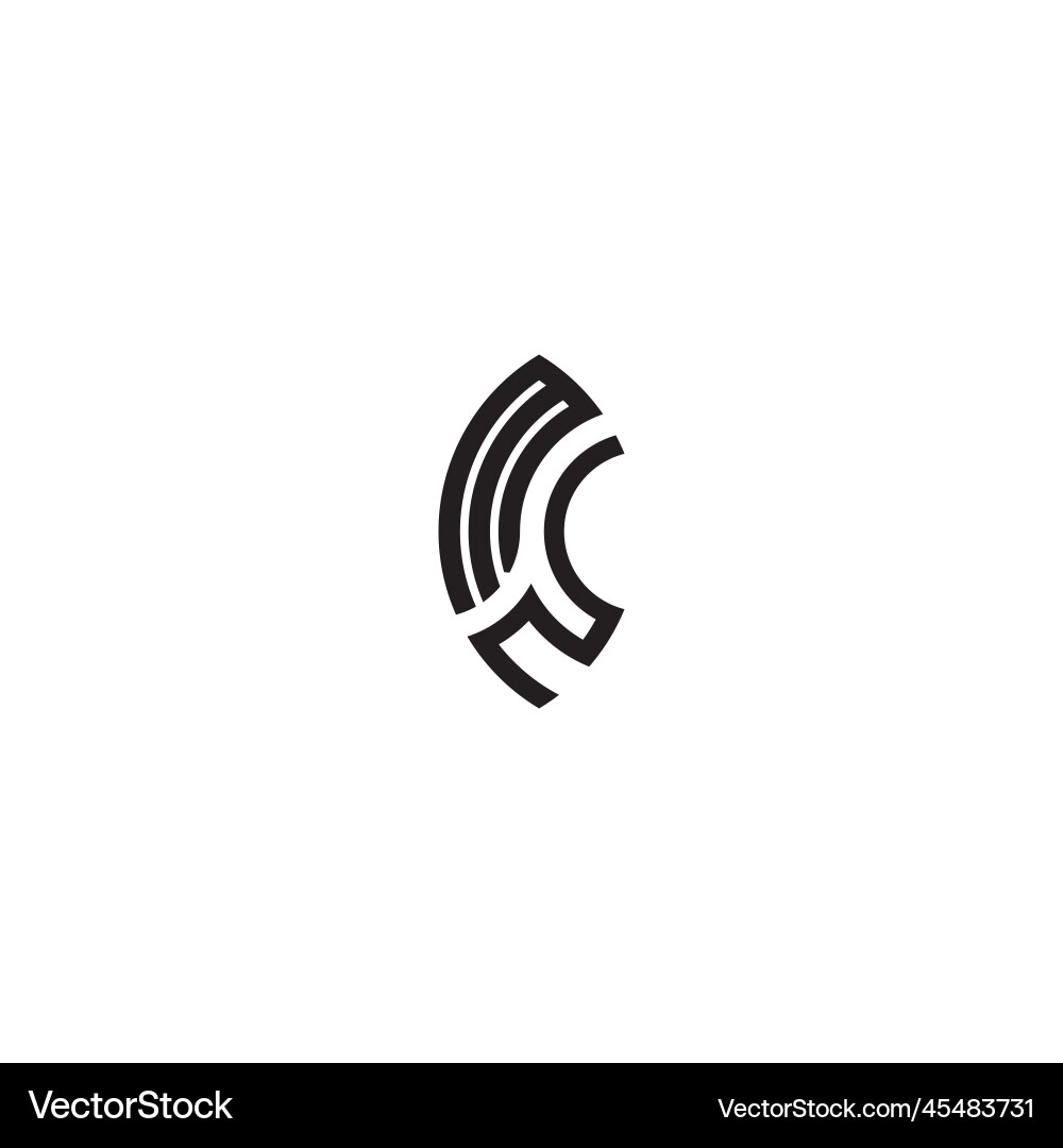 Mz leaf shape line initial concept with high Vector Image