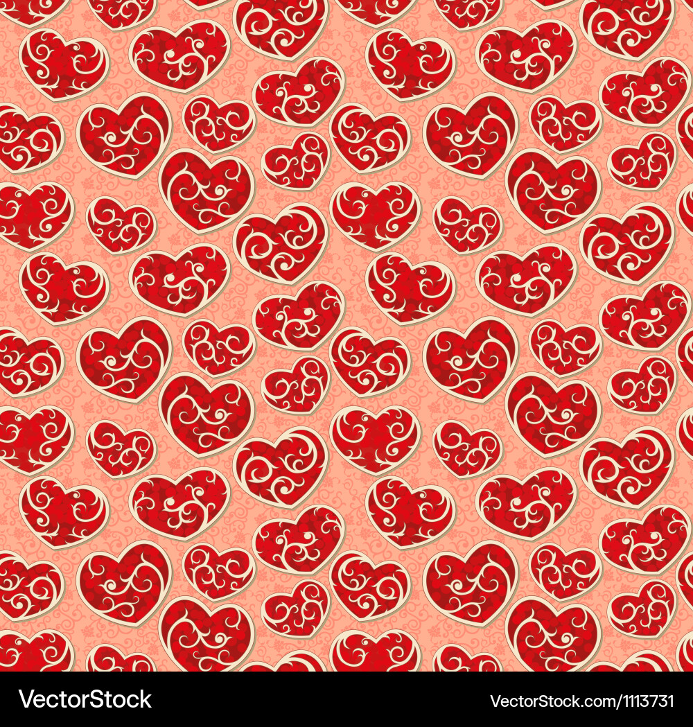 Valentine seamless pattern Royalty Free Vector Image