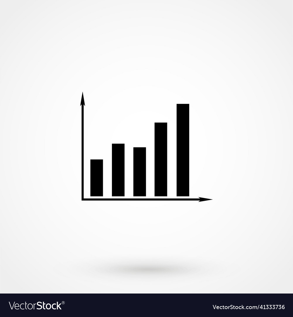 Diagramm-Symbol auf weißem Hintergrund