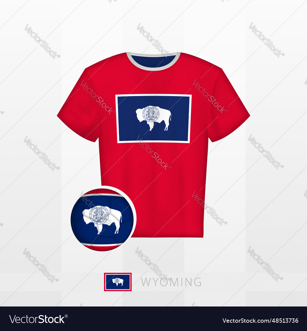 Football uniform of national team wyoming Vector Image