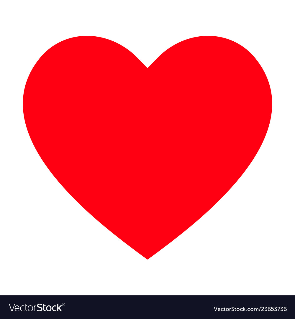 Red heart icon love icon Royalty Free Vector Image