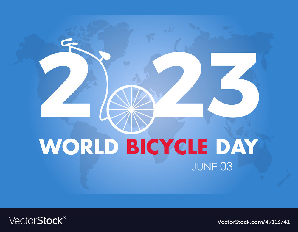 2023 concept world bicycle day design cycling Vector Image