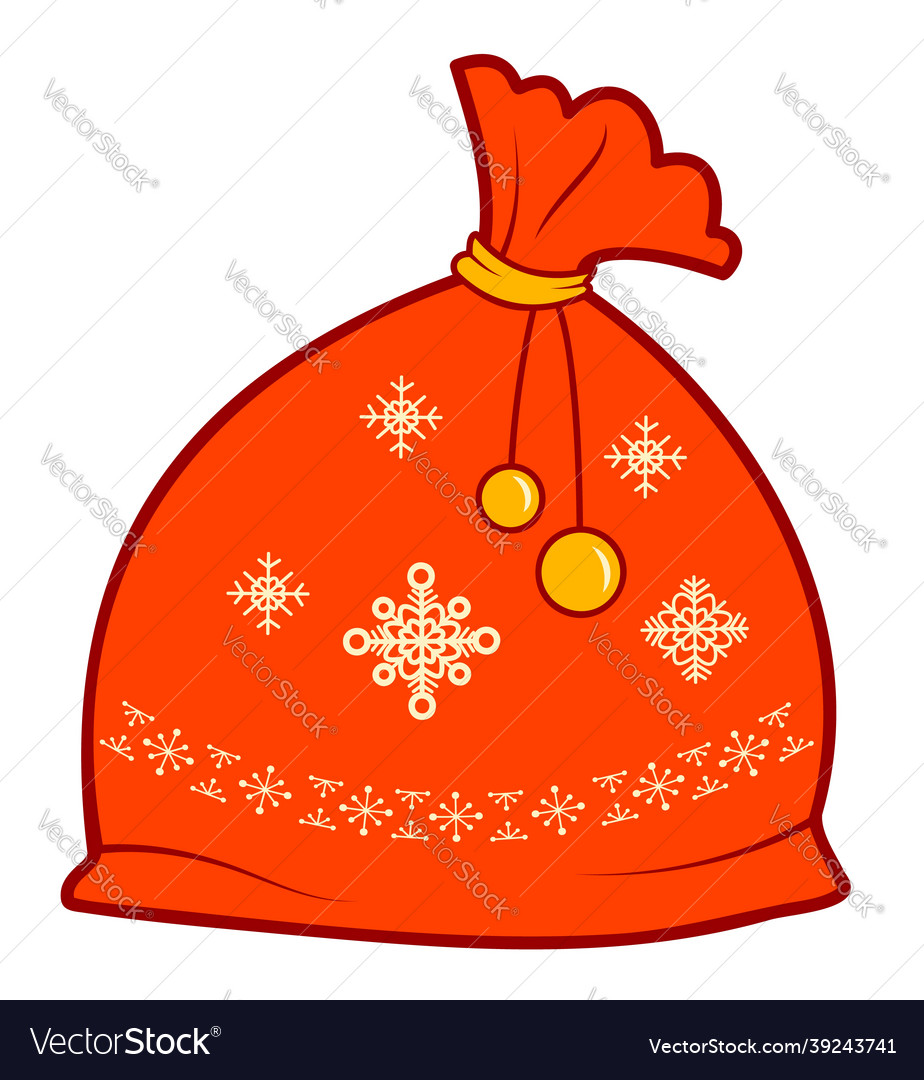 Christmas cartoons clip art bag Royalty Free Vector Image