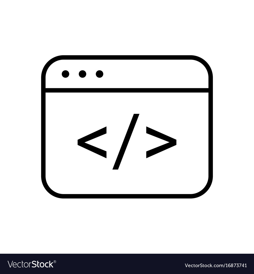 Code Editor Icon Royalty Free Vector Image Vectorstock