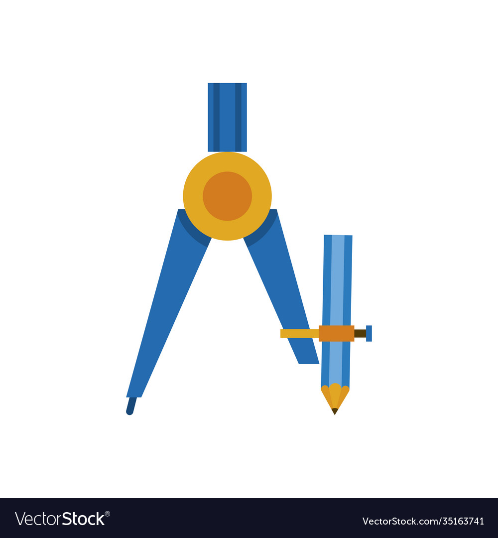 Compass school supply isolated icon