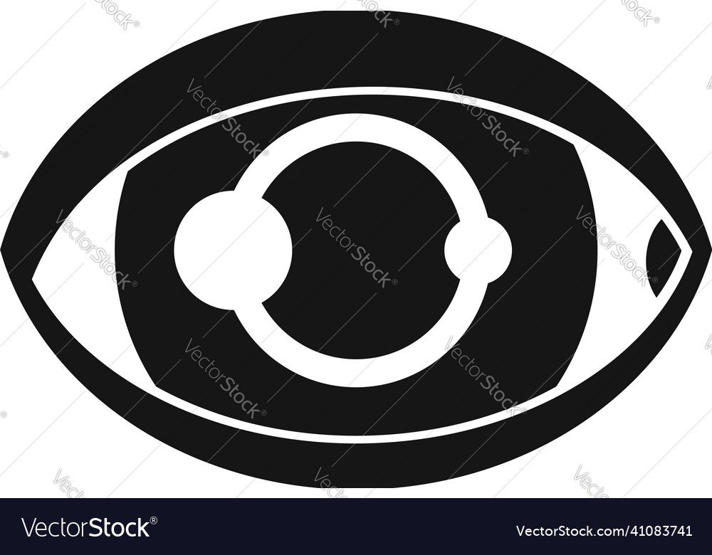 Eye look icon simple sight view Royalty Free Vector Image