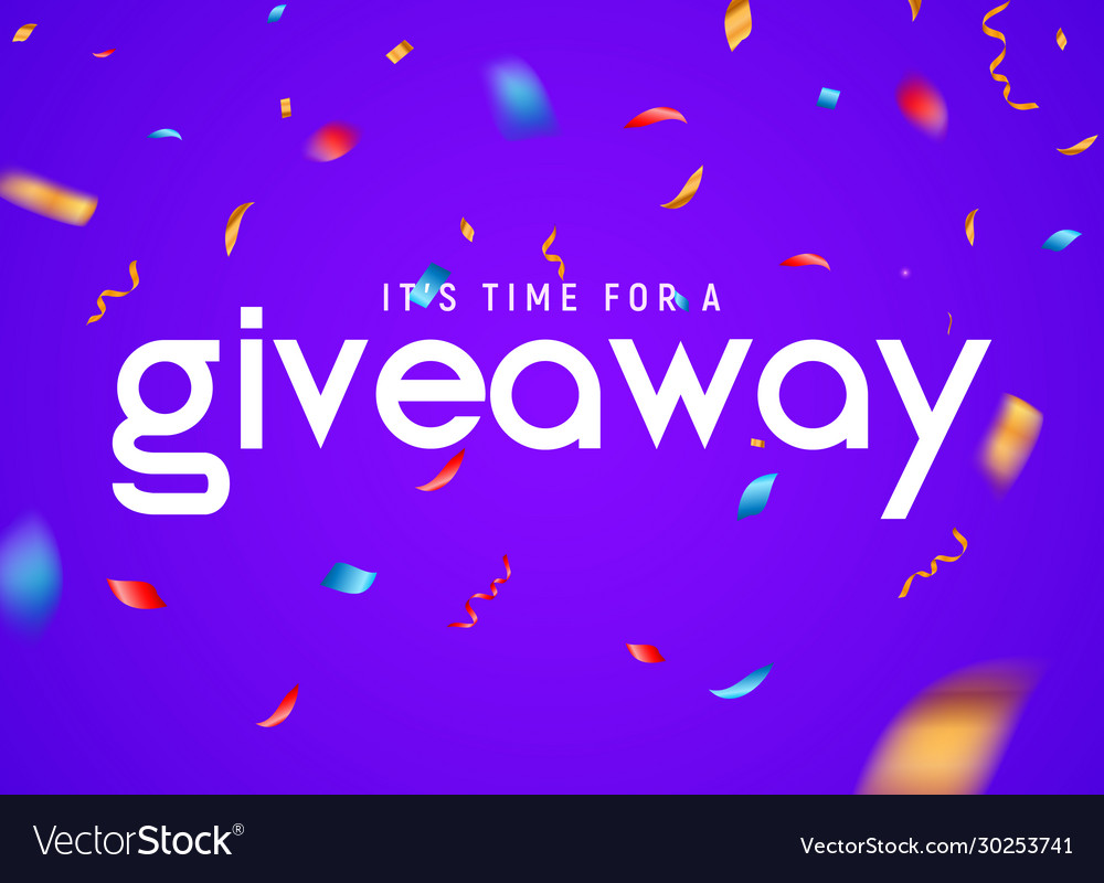 Giveaway raffle day poster design give away Vector Image