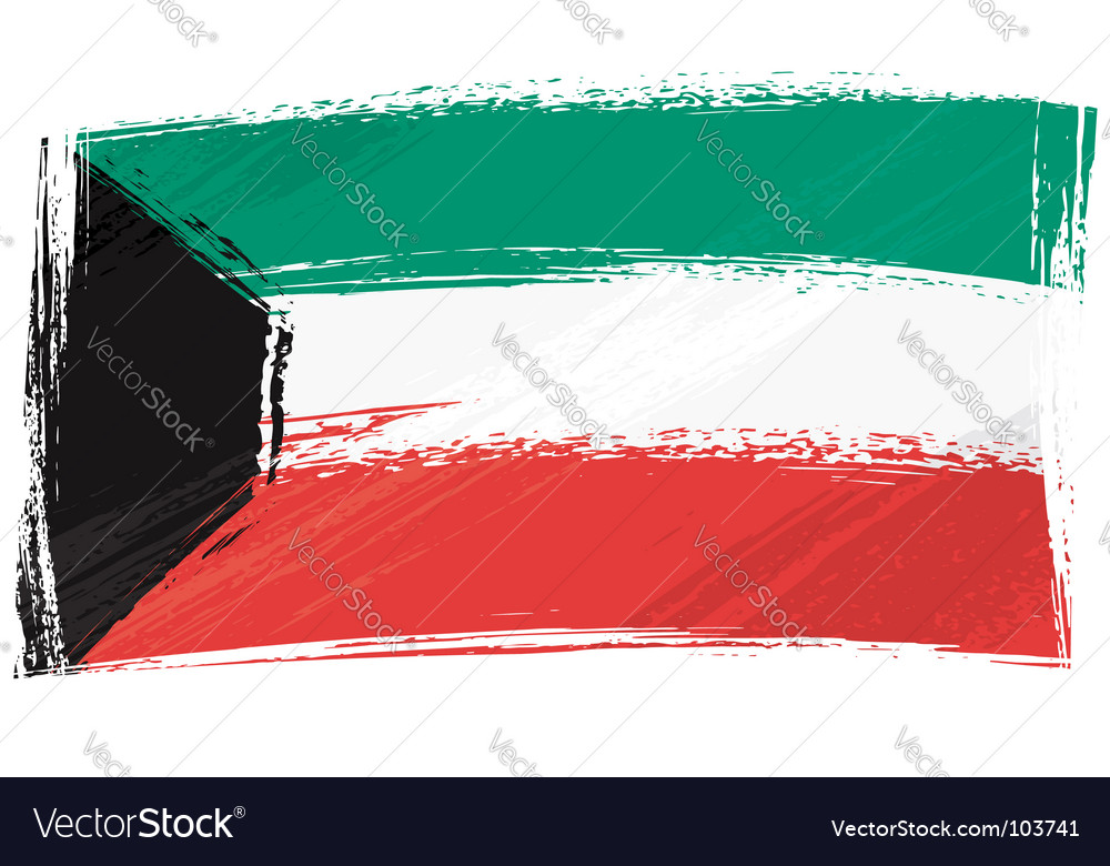 Grunge Kuwait flag Royalty Free Vector Image - VectorStock