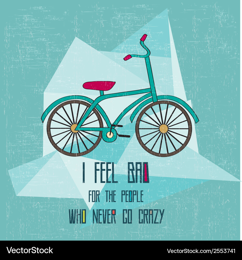 Hipster bicycle Royalty Free Vector Image - VectorStock