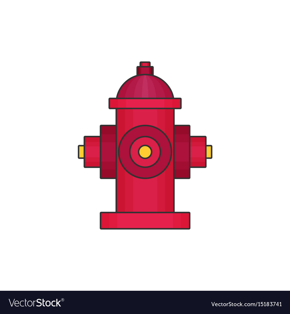 Hydrant flat icon Royalty Free Vector Image - VectorStock