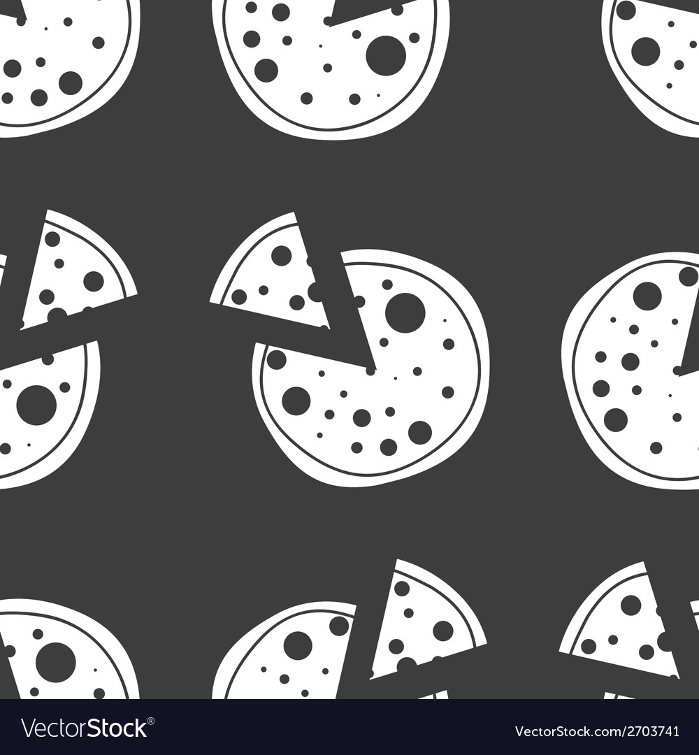 Pizza web icon flat design seamless gray pattern