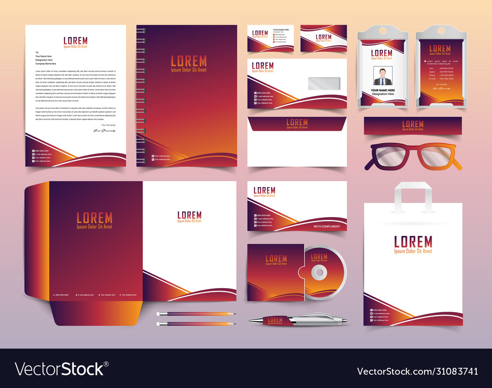 Stationery design template