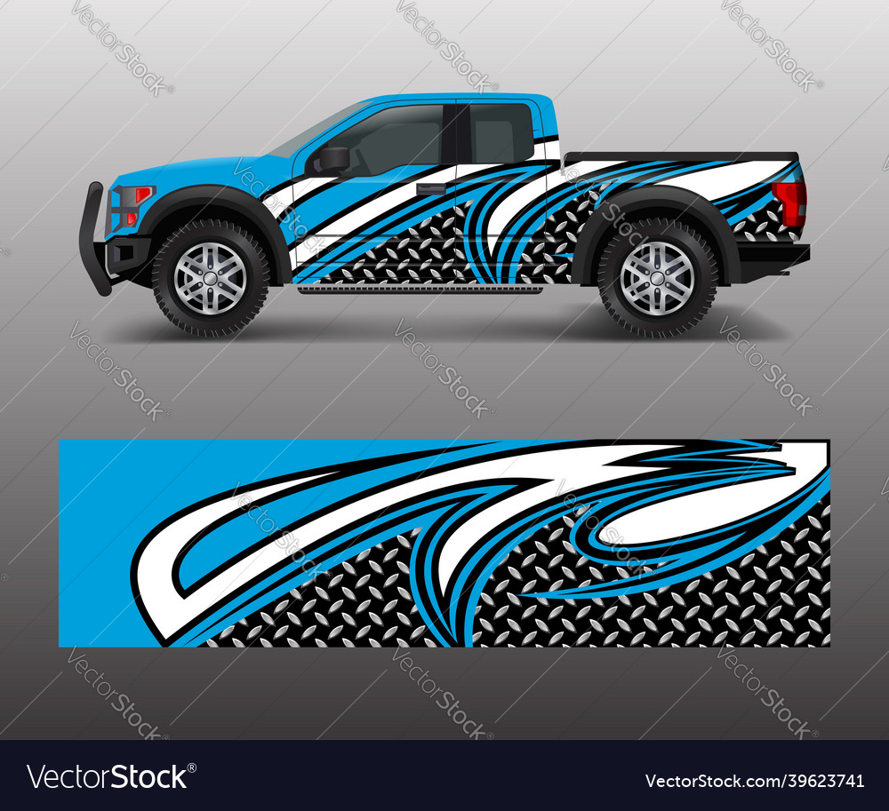 Truck And Vehicle Car Racing Graphic For Wrap Vector Image