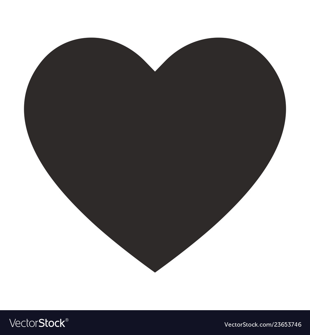 Download Black heart icon love icon Royalty Free Vector Image