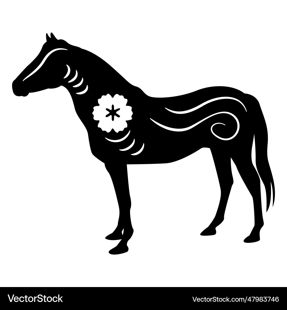 Chinese horoscope horse Royalty Free Vector Image
