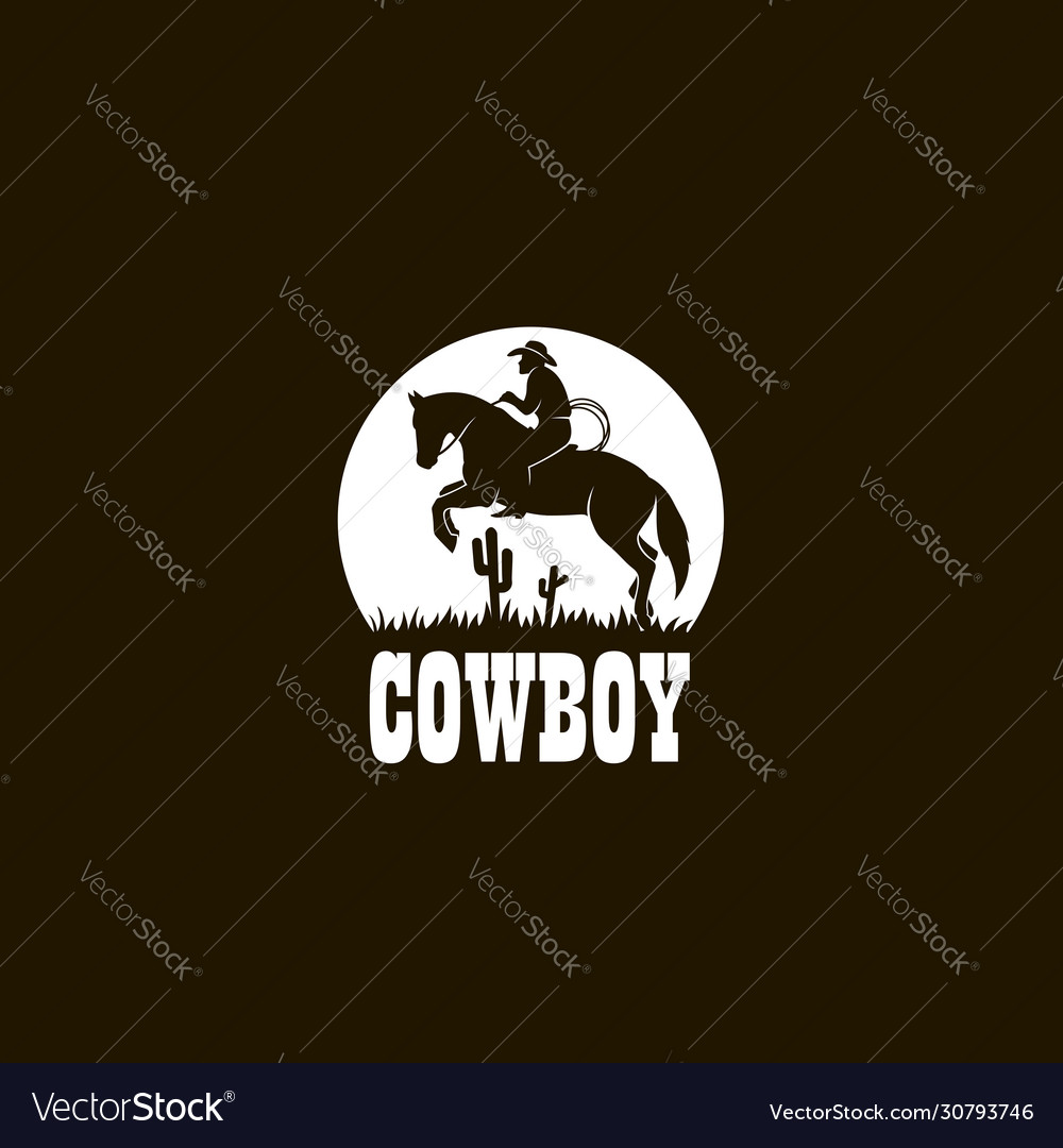 Cowboy silhouette icon Royalty Free Vector Image