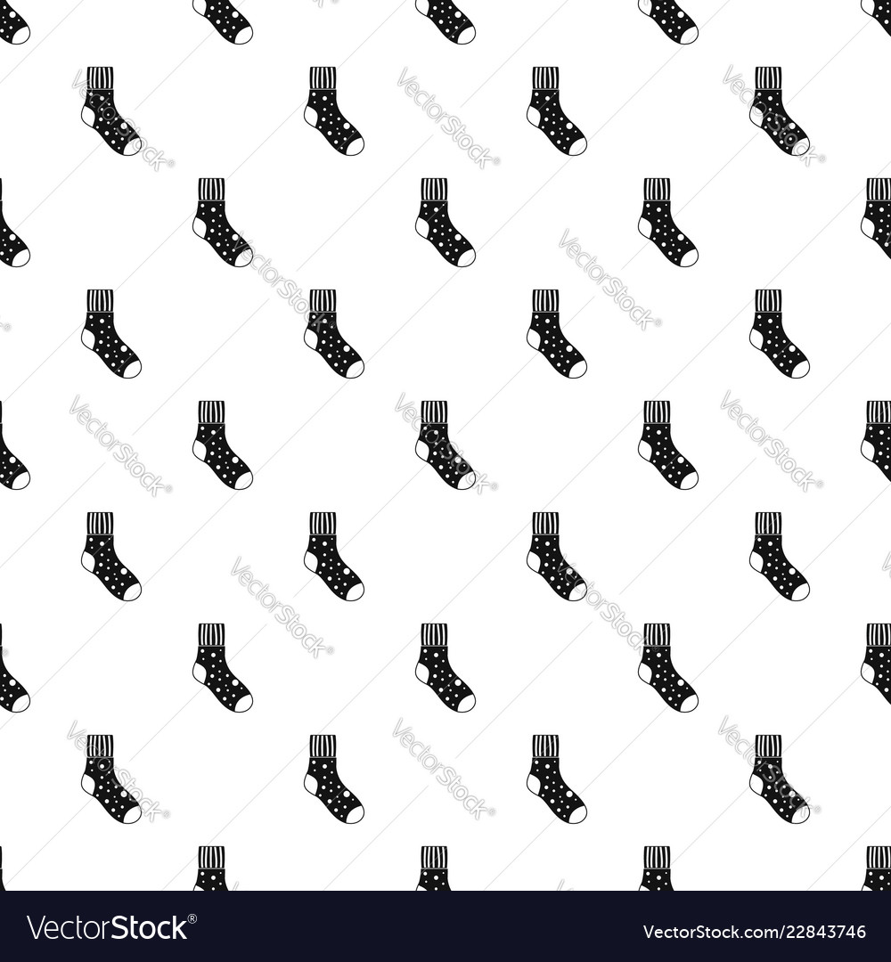 Fluffy sock pattern seamless Royalty Free Vector Image