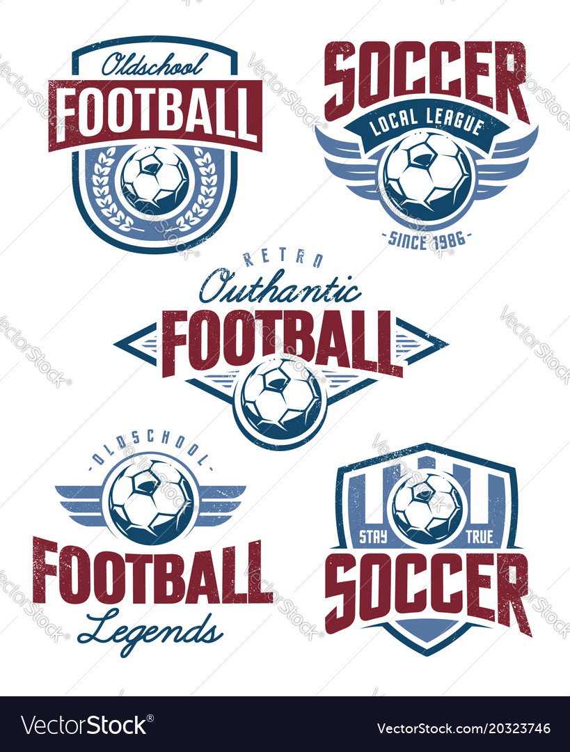 Football emblems Royalty Free Vector Image - VectorStock