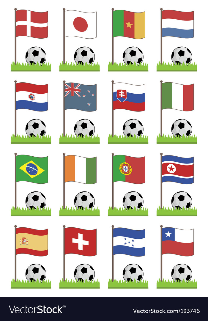 Download Football flags Royalty Free Vector Image - VectorStock