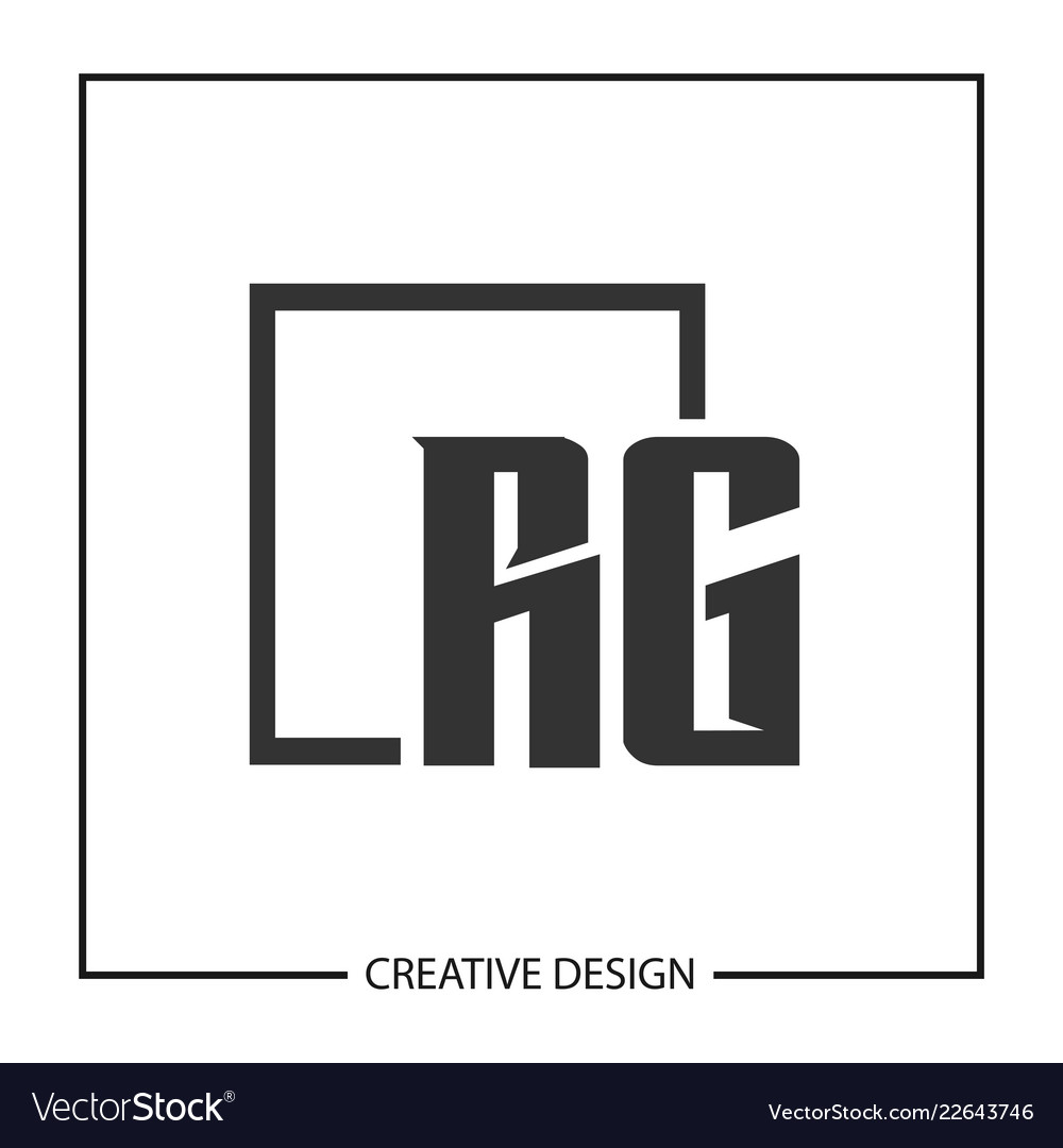 Initial letter rg logo template design